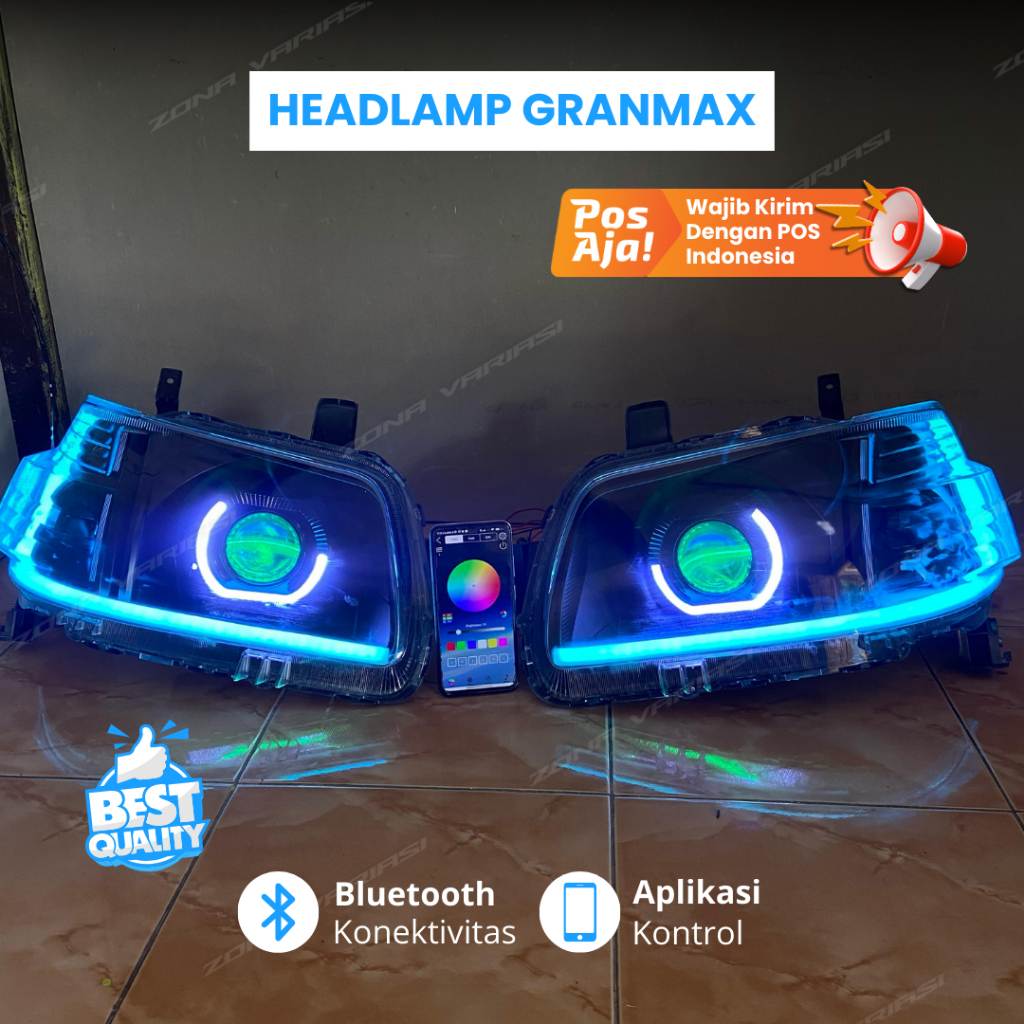 Headlamp Grand Max Grandmax Set Biled Custom RGB Head Lamp Truk Mobil Grand Max Lampu Depan Grand Ma