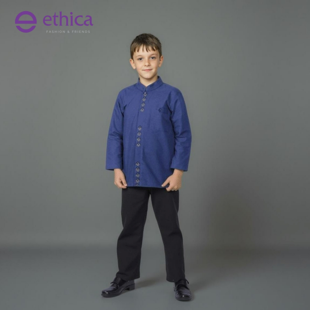 Serba Koko Anak Muslim Ethica Kahfi Kids 75 Kahfi Kids 075 Biru Mars Platinum baby canvas Premium