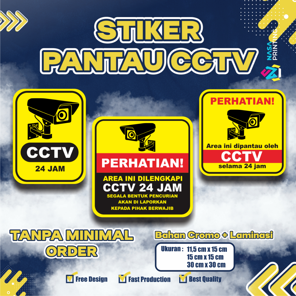 

Sticker CCTV / Stiker CCTV / Sticker CCTV 24 Jam / Stiker CCTV 24 Jam / Label Stiker CCTV / Stiker Keamanan