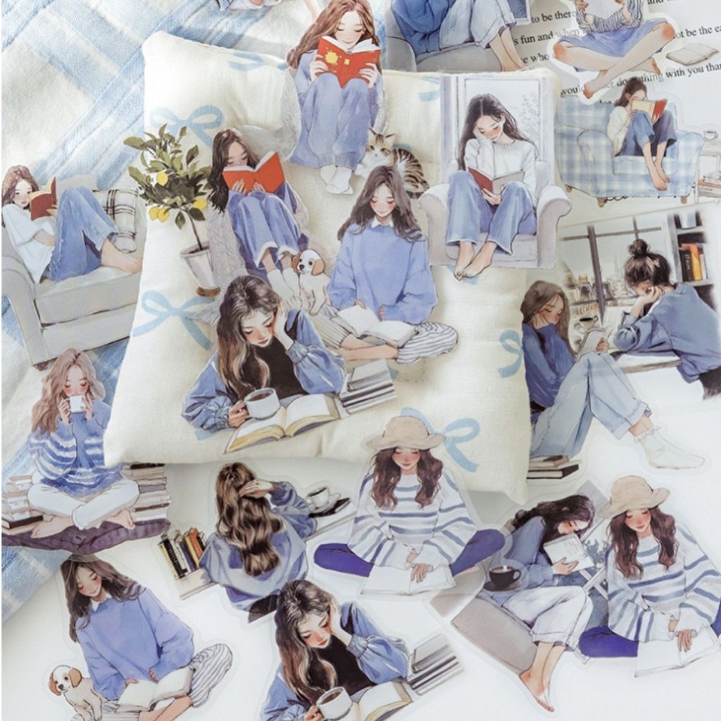 

PET STICKER - Sticker girls aesthetic journaling dekorasi book sticker