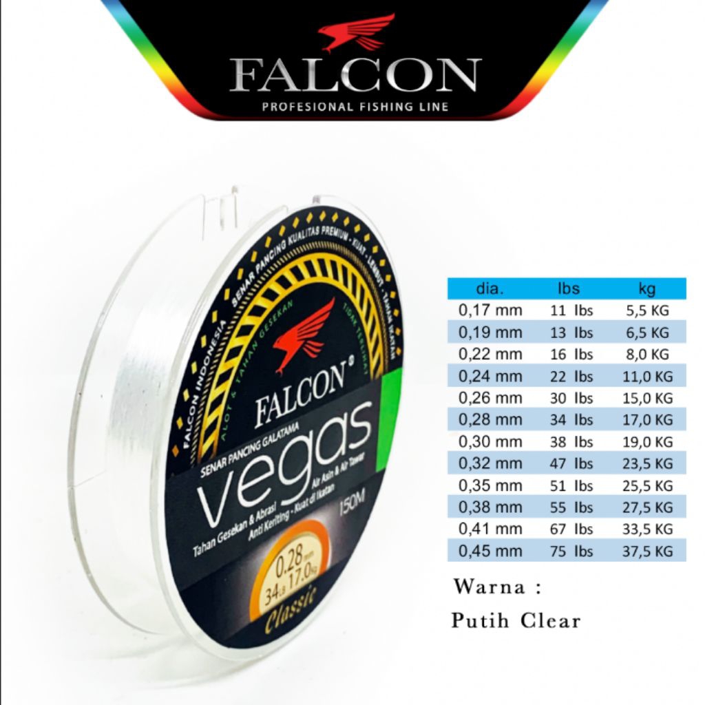 SENAR / LINE MONO FALCON VEGAS