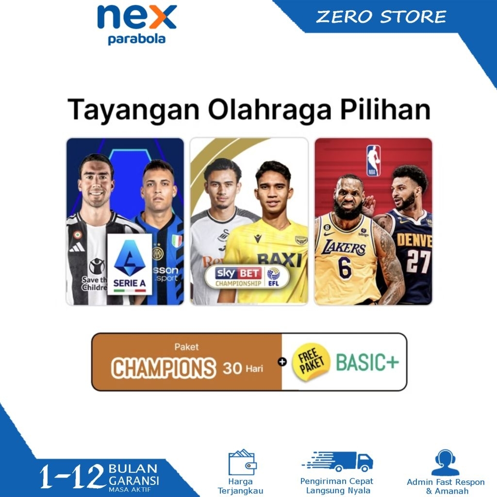 NEX PARABOLA Paket Champions 30 Hari 90 hari 180 hari Nex Parabola Promo