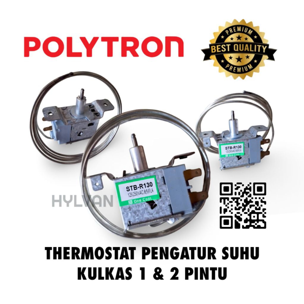 THERMOSTAT PENGATUR SUHU KULKAS 1 & 2 PINTU POLYTRON
