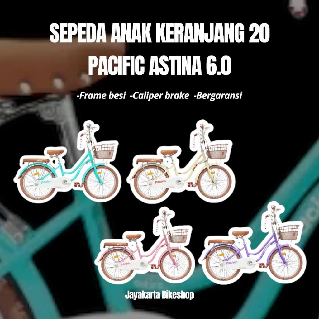 SEPEDA ANAK CITYBIKE 20 PACIFIC ASTINA 6.0 | KIDS BASKET BIKE ORIGINAL DAN BERGARANSI