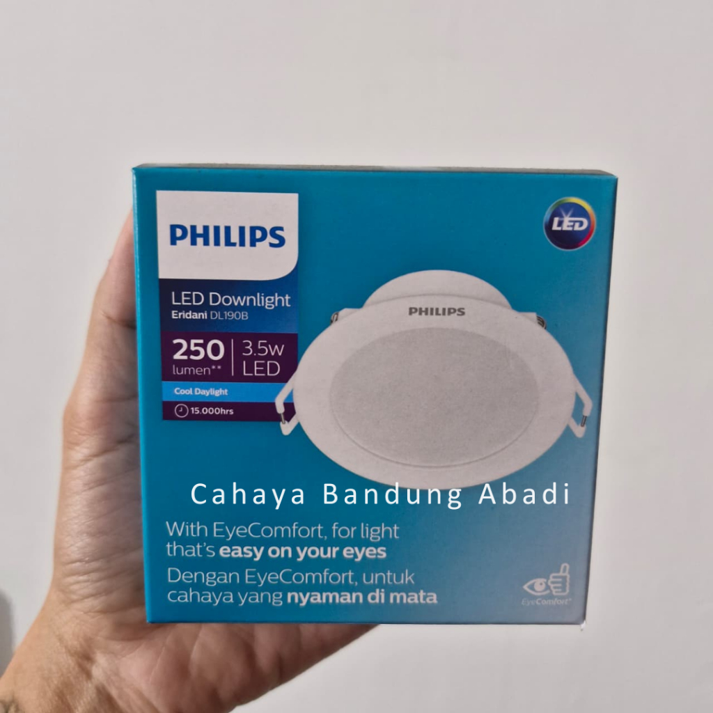 Philips Lampu Downlight LED Eridani 3.5 Watt 3,5W Putih Kuning Semi Putih 6500K 3000K 4000K Cool Day