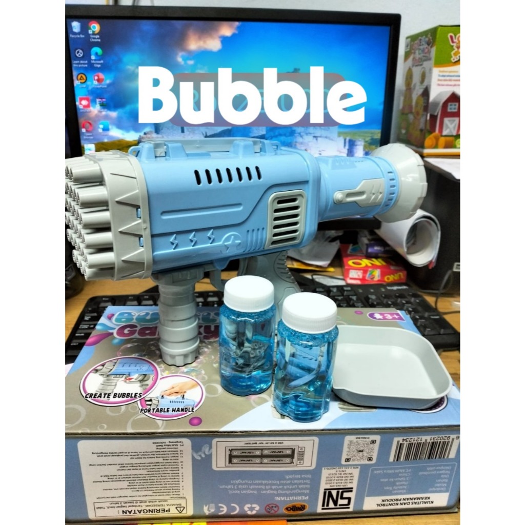 Mainan Pistol Gelembung Sabun Otomatis
