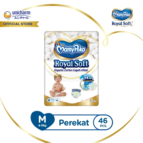 MamyPoko Royal Soft Organic Cotton - M 46 - Popok Tape
