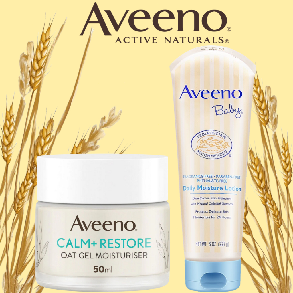 Aveeno Calm + Restore Oat Gel Facial Moisturizer 48g / Aveeno Baby Soothing Relief Moisturizing Crea