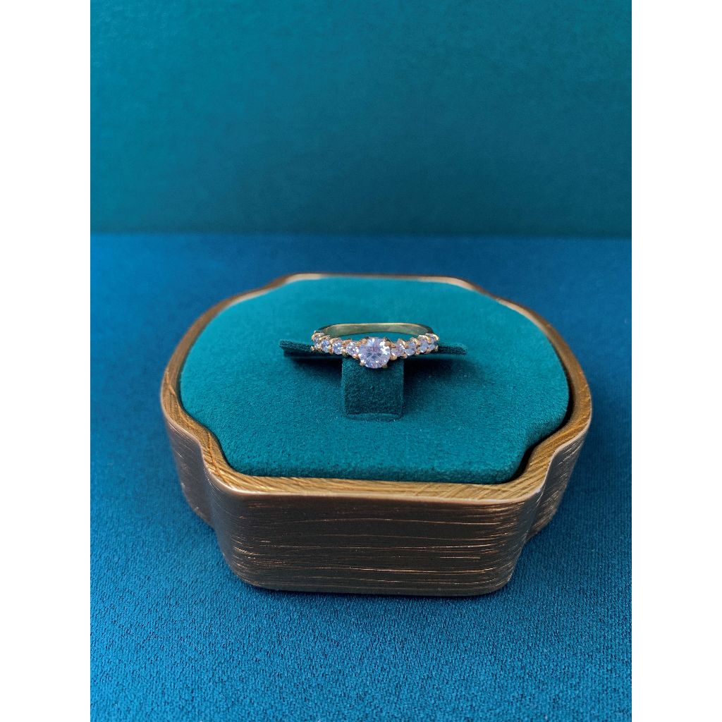 Cincin Mata 9 Deret - 1.25 gram - Perhiasan & Aksesoris Cincin Wanita Emas Muda Asli 3K - COD