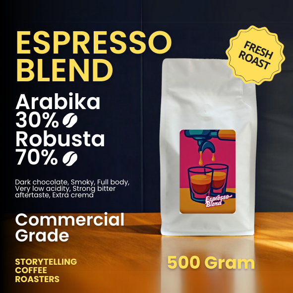 

Kopi Blend Robusta 70% / Arabika 30% 500 gram Medium fresh Roast Cocok Espresso Kopi Susu dan Tubruk