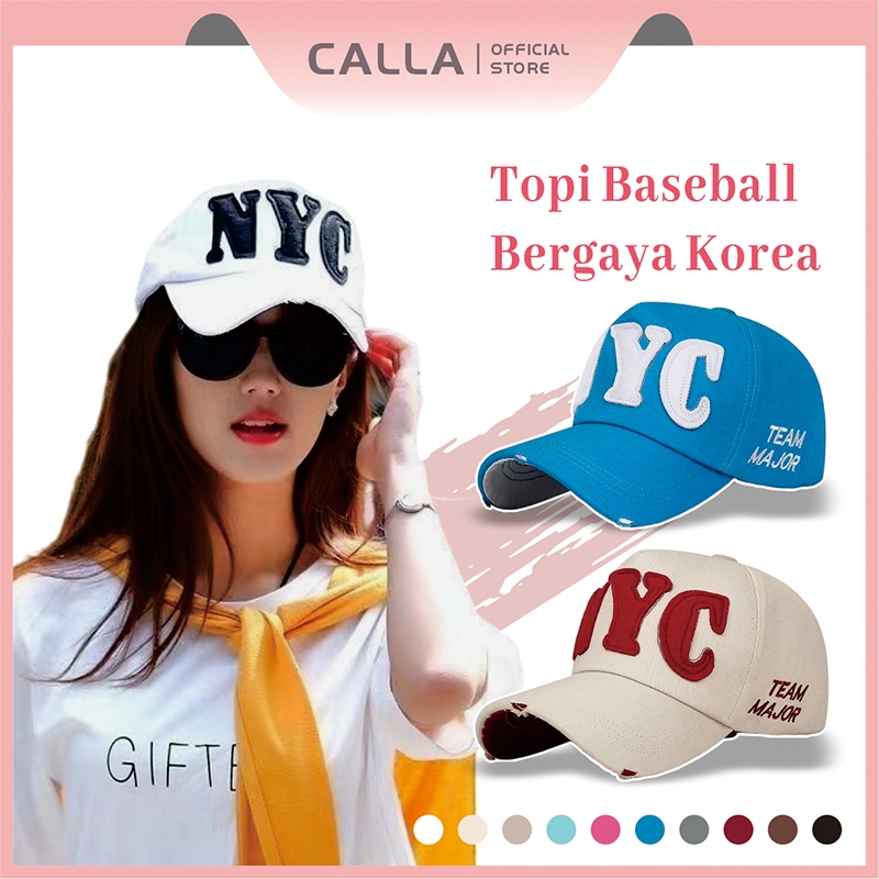 Calla Topi Baseball Pria Wanita Korea/Topi Baseball  Bordir Logo NYC/Topi Bisbol