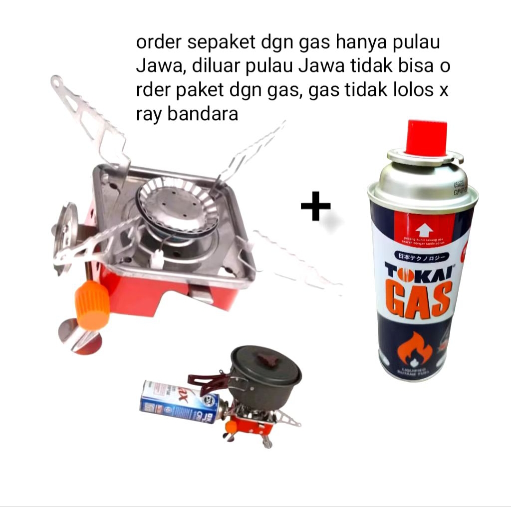 Paket Hemat Kompor Camping Dan Gas Portable / Kompor Portable Dan Gas Portable