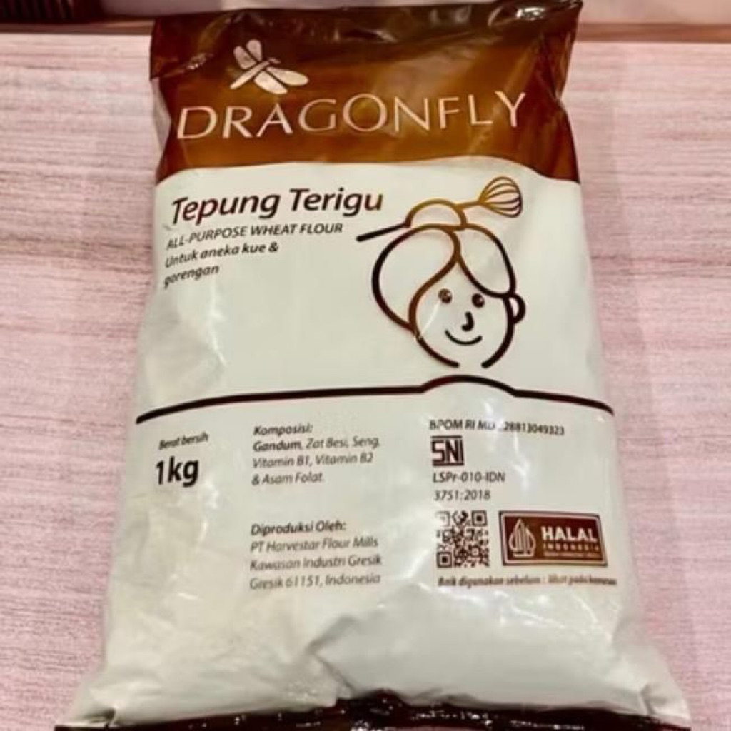 

Tepung Serbaguna Dragonfly kemasan Asli 1kg