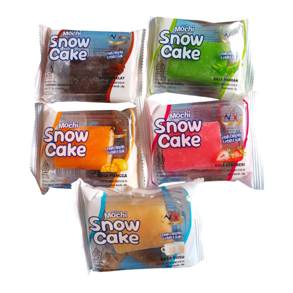 

mochi snow cake 3pcs kue mochi cokelat aneka rasa stroberi mangga pandan vanila