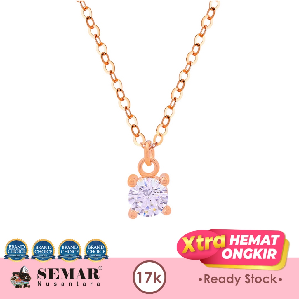 Kalung Emas Gilvi Solitaire Gold 17K Semar Nusantara