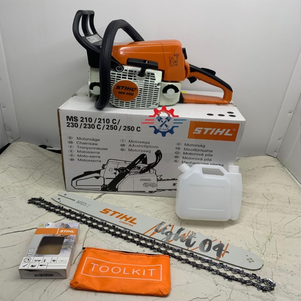 (PROMO 10.10 DISC UPTO 1.5JT) Chainsaw Senso Stihl MS250 bar 20inch dengan bar gigi fullset original
