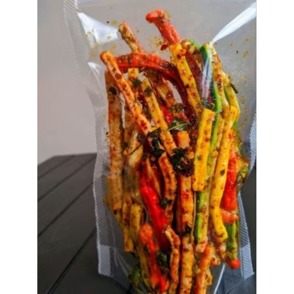 

KERUPUK SEBLAK BETON BANTAT EXTRA PEDAS DAUN JERUK KEMASAN 100gram