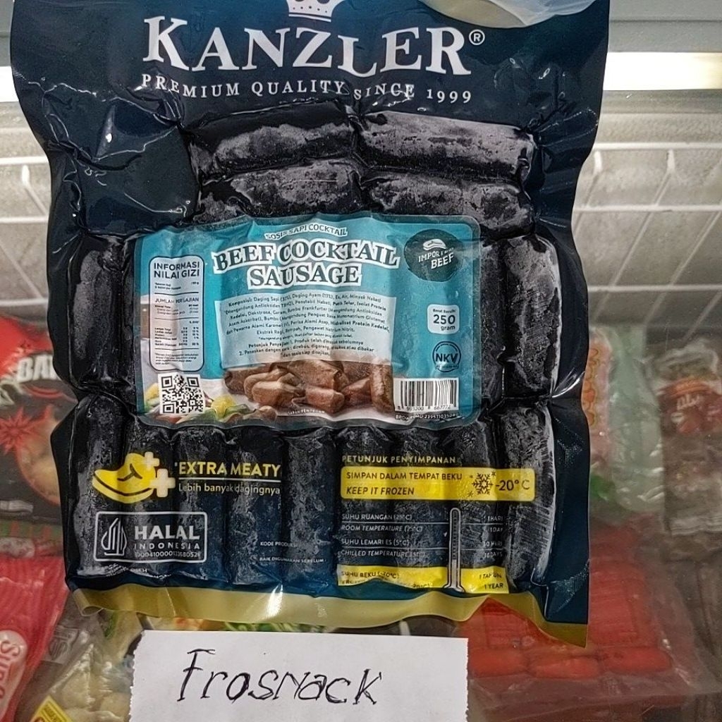 

Kanzler Sosis Beef Cocktail 250gr isi ± 21 pcs