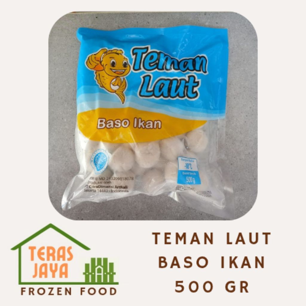

TEMAN LAUT BASO IKAN 500 GR Frozen Food (makanan olahan beku baso ikan)