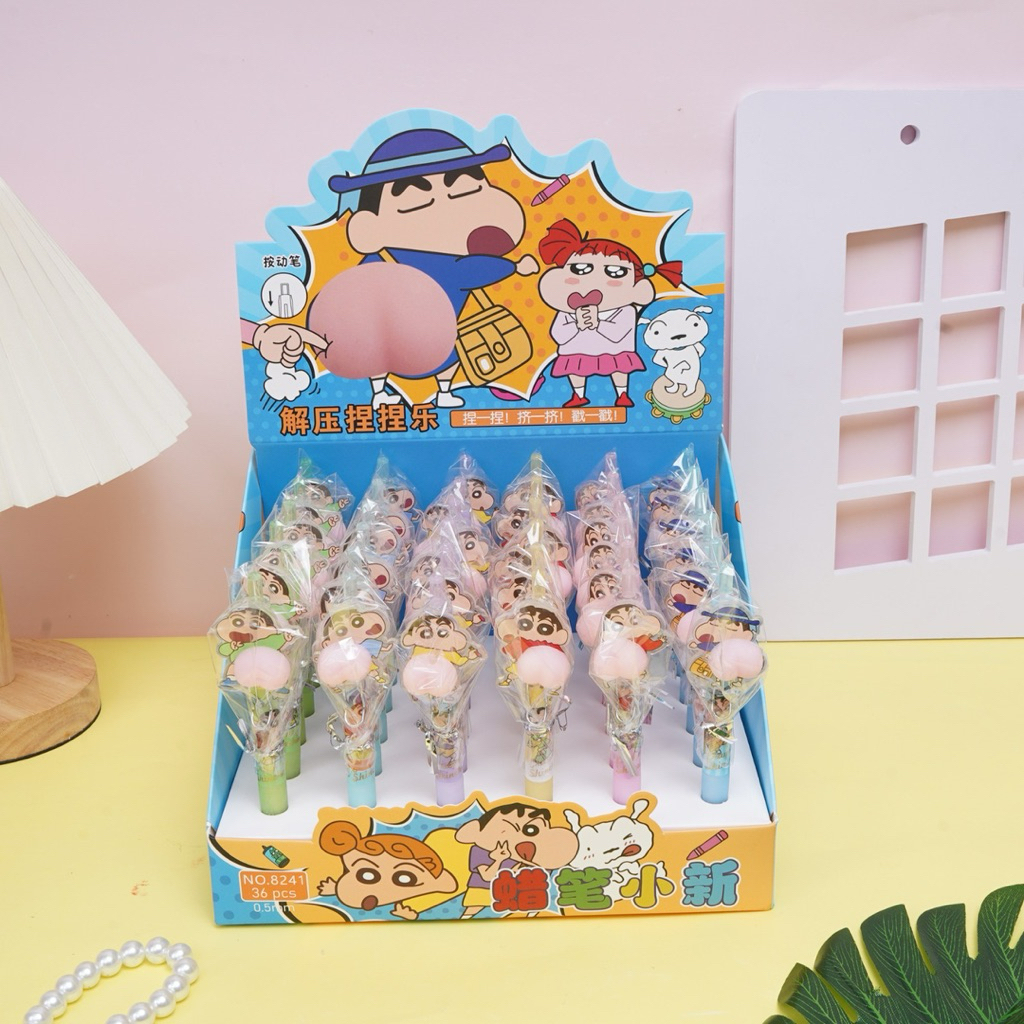 

Pulpen Squishy Peach Shinchan Pena Penghilang Stress Pena Lucu Kekinian