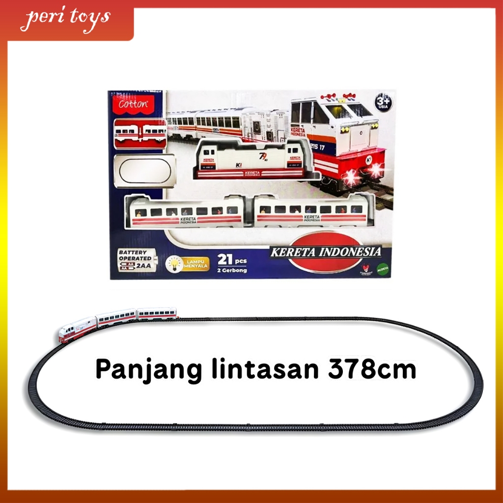 Mainan anak kereta Indonesia /Mainan KERETA API INDONESIA 21 Pieces/Train Set