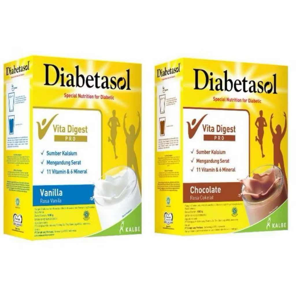 

DIABETASOL 950 GR (Dahulu 1000 gram) SUSU DIABETES 1 KG VANILLA COKLAT TERMURAH