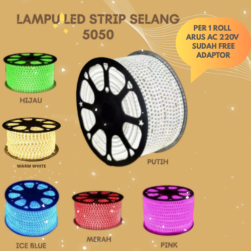 LAMPU LED STRIP SELANG SMD 5050  100 METER ( SUDAH FREE ADAPTOR SOKET ) / LAMPU PLAFON CEILING DRIP 
