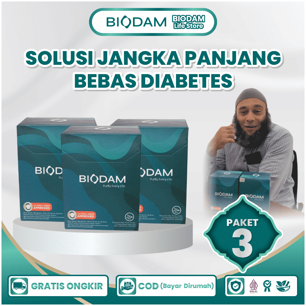Biodam Suplemen Herbal Mengatasi Diabetes & Bantu Memperbaiki Sel Beta Pankreas by Dr. Zaidul Akbar