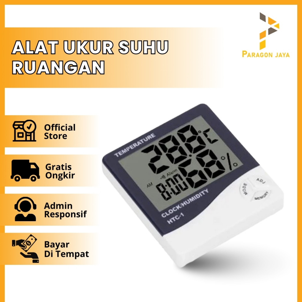 Alat Ukur Suhu Ruangan Terbaik HTC Termohygrometer Temperature Alat Ukur Suhu