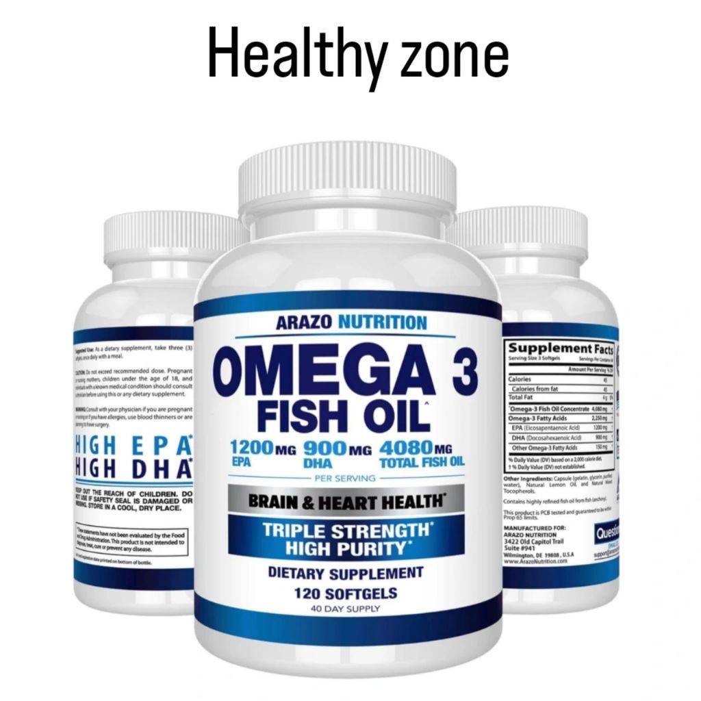 Arazo Nutrition Omega 3 Fish Oil 4,080Mg High EPA 1200Mg DHA 900Mg