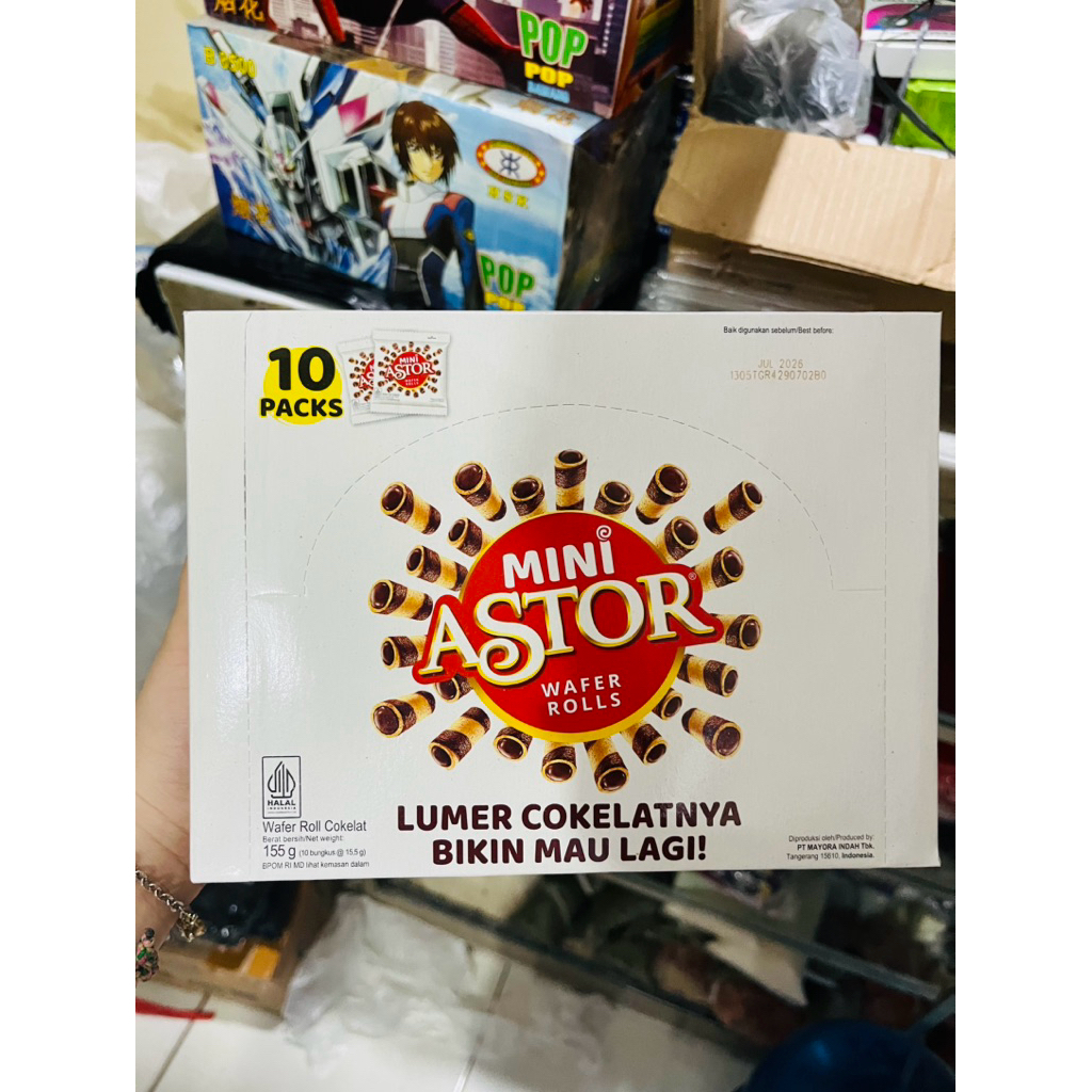 

Mini astor wafer rolls 1box isi 10pcs