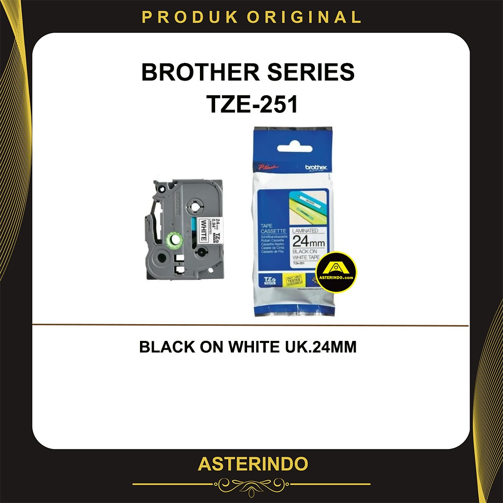 

Brother TZE-251 Series Black On white Original