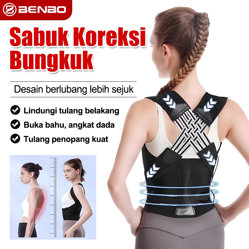 BENBO Sabuk Koreksi Punggung Bungkuk / Perbaikan Postur Tubuh Tegakkan Bahu & Luruskan Punggung / Ko