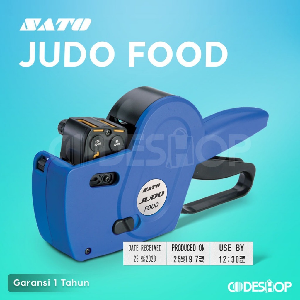 

Alat Mesin Label Harga SATO JUDO 22 Food Hand Labeller Makanan Angka Huruf Handlabel