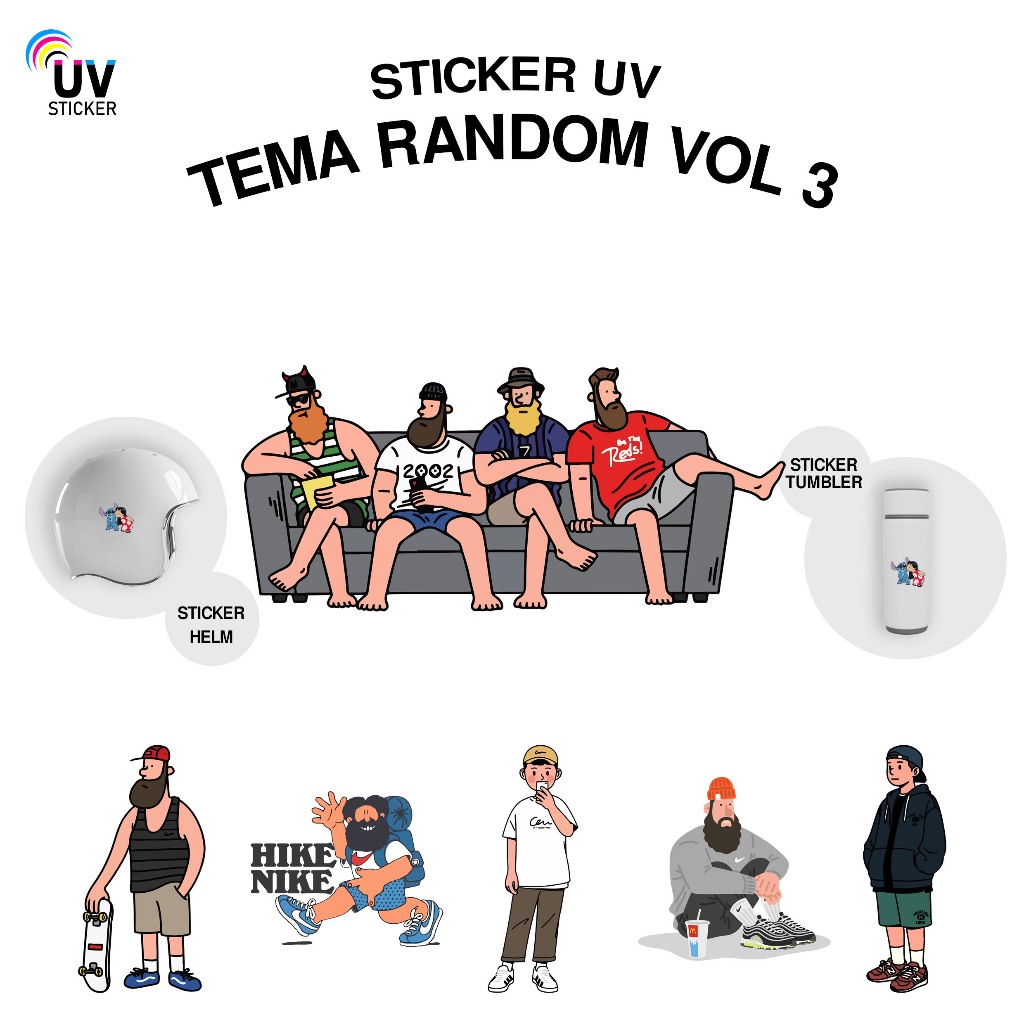 

STIKER UV - TEMA RANDOM VOL 3 | STICKER UV, STICKER MOTOR, STICKER MOBIL, STICKER HELM, STICKER TUMBLER, STICKER 3D, STICKER UV DTF BY UVSticker