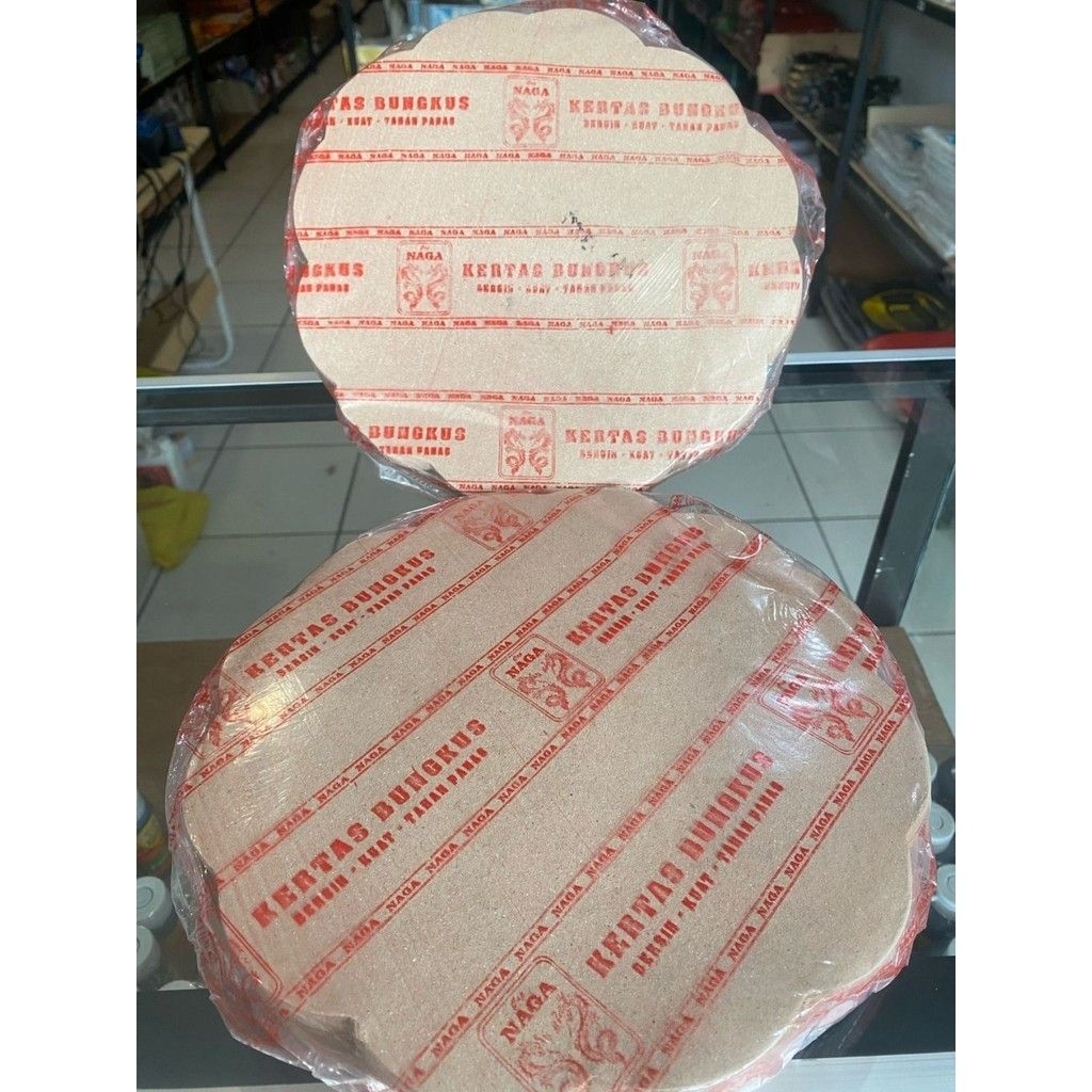 Kertas Nasi Minyak Bulat Bunga Cap Naga  Isi 150 pcs – Alas Piring Rotan