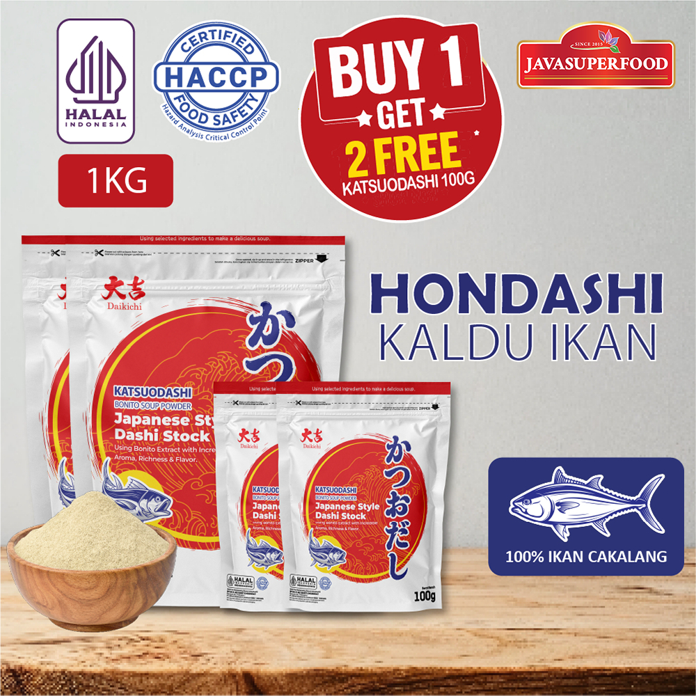 

[HALAL] HONDASHI KATSUODASHI PUTIH BONITO SOUP POWDER / BUMBU IKAN / BUBUK KALDU IKAN BONITO KERING / BUBUK KATSUOBUSHI / IKAN CAKALANG / MARUMOTO