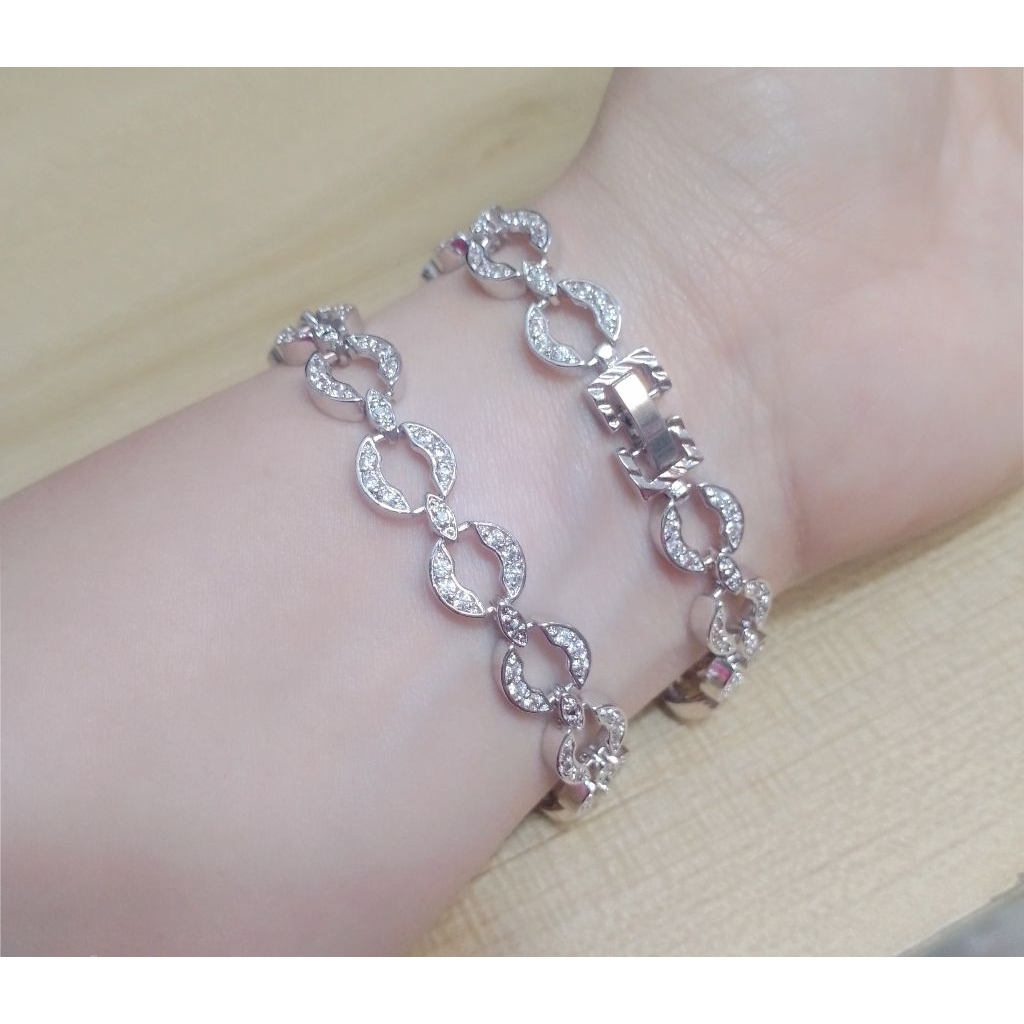 Xuping New Gelang Rantai Motif Bulat mata Full anti karat(asli nya seperti emas asli)