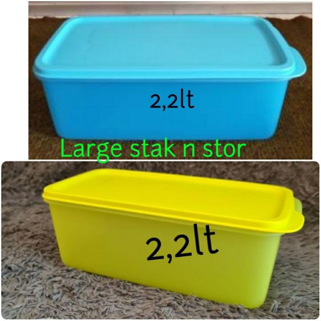 Large Stak N Stor ready Green Ori Tupperware Murah