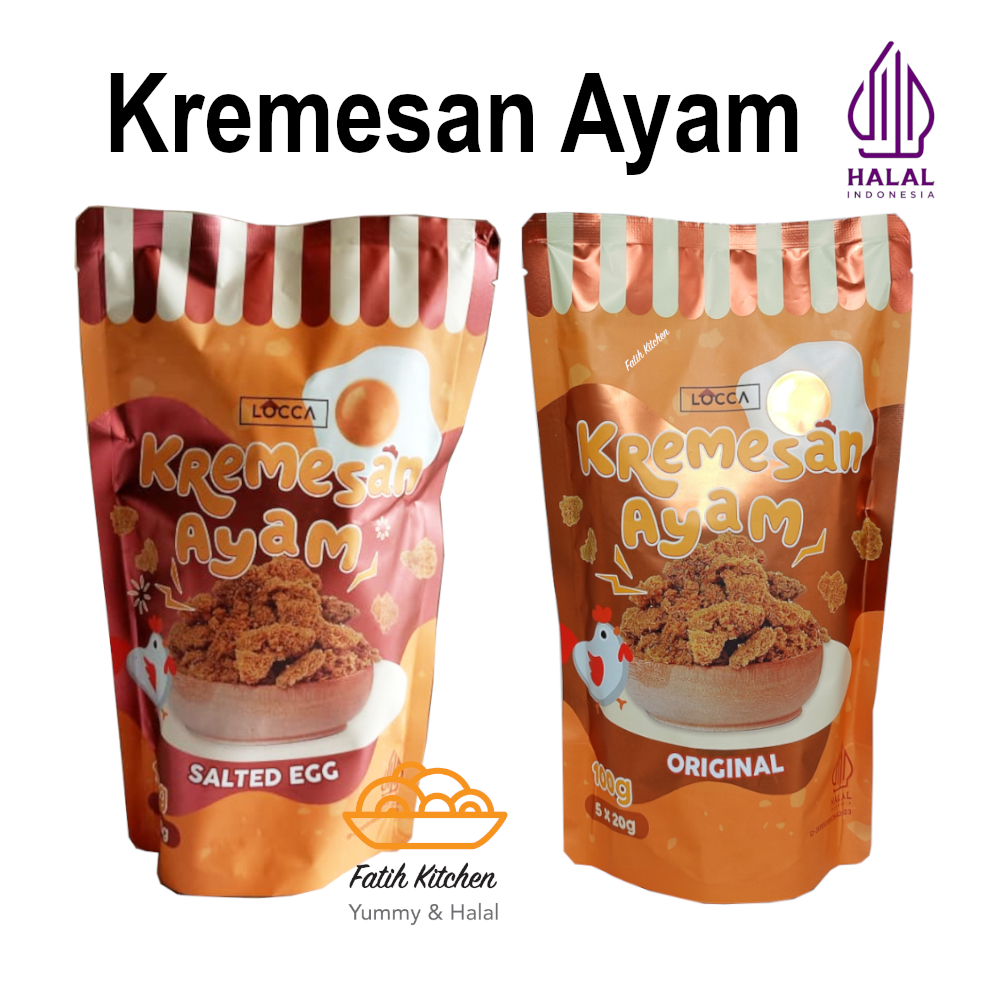 

LOCCA Kremesan Ayam Original & Salted Egg 100gr Taburan Kremes Snack Gurih & Renyah Siap Makan