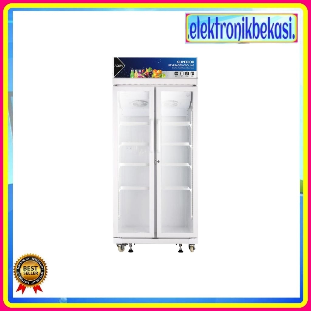 SHOWCASE AQUA AQB 568 / LEMARI PENDINGIN AQUA 2 PINTU / AQUA AQB-568 SHOWCASE 2 PINTU