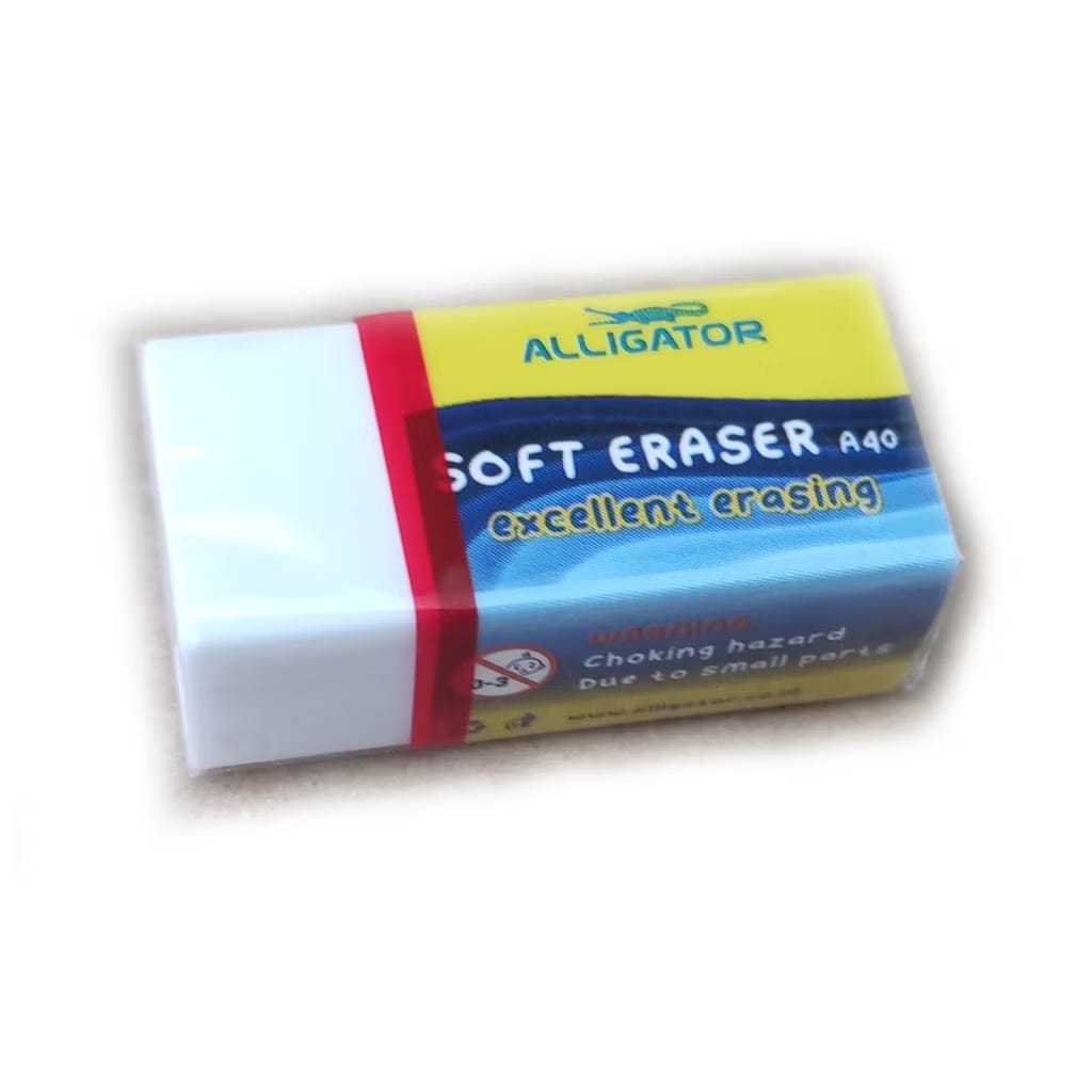 

Alligator Soft Eraser A40 / Penghapus Alligator White Small