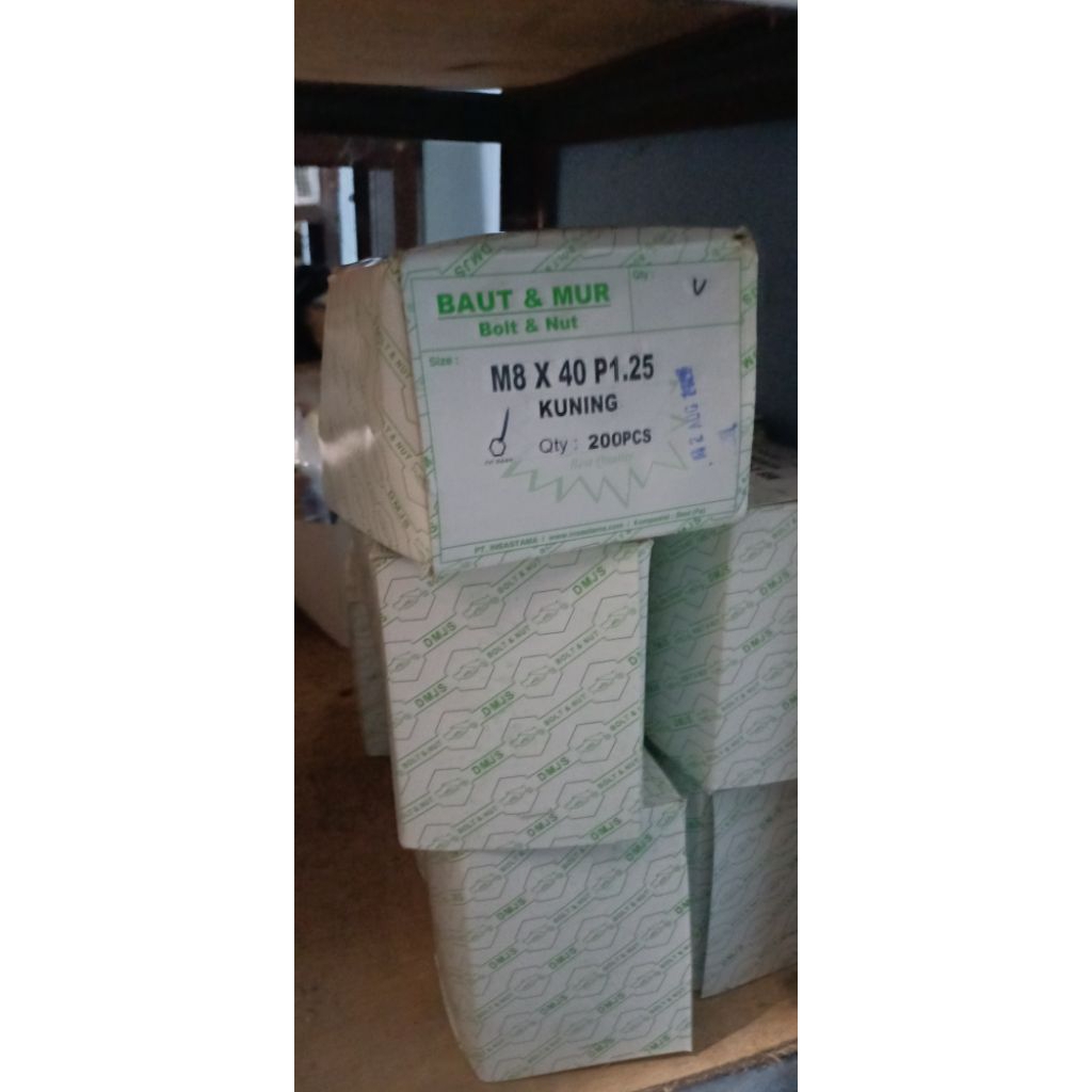 baut mur 8x40/baut 12 panjang 4cm isi 50pcs