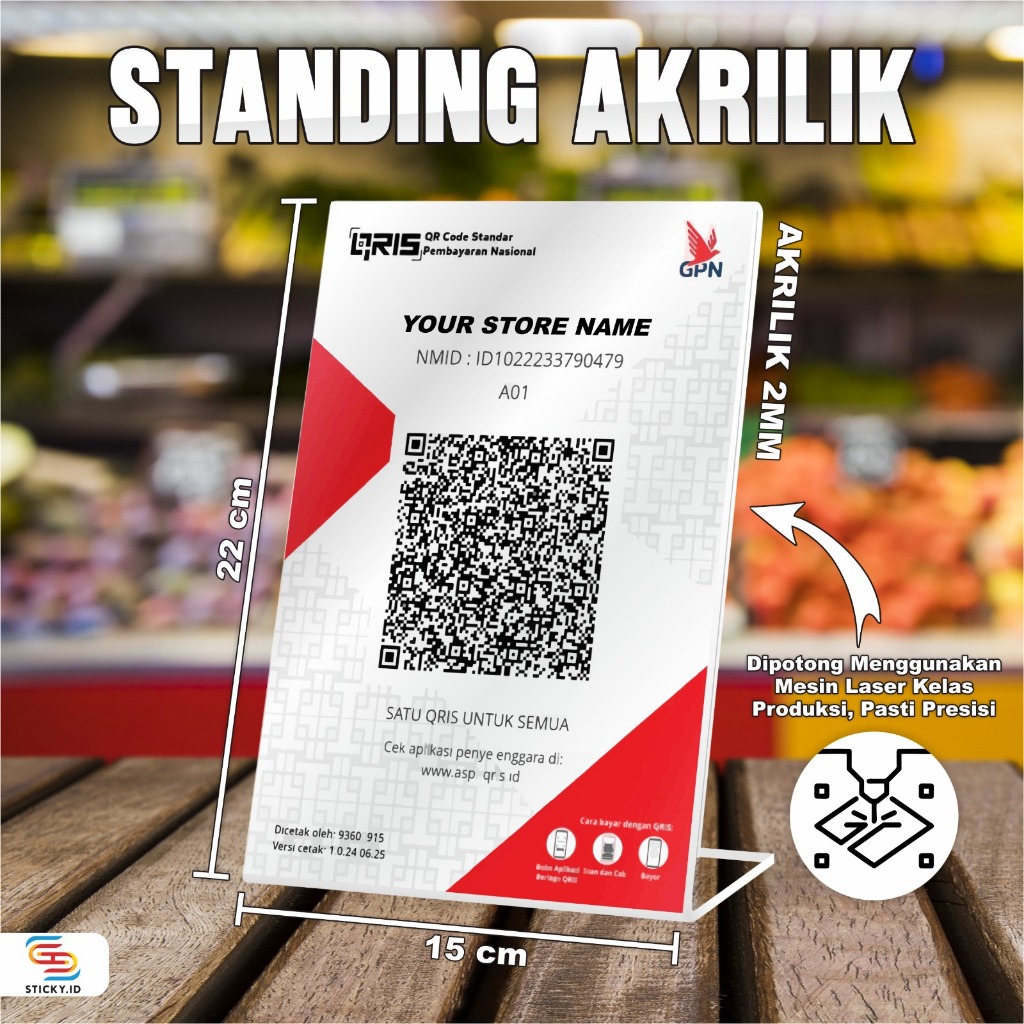 

STANDING DISPLAY BAHAN AKRILIK - ACRYLIC POTRAIT A5 READY STOCK