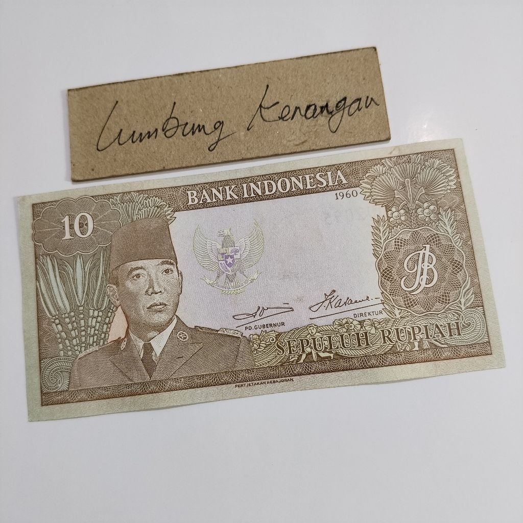 uang kuno Sukarno 10 Rupiah 1960