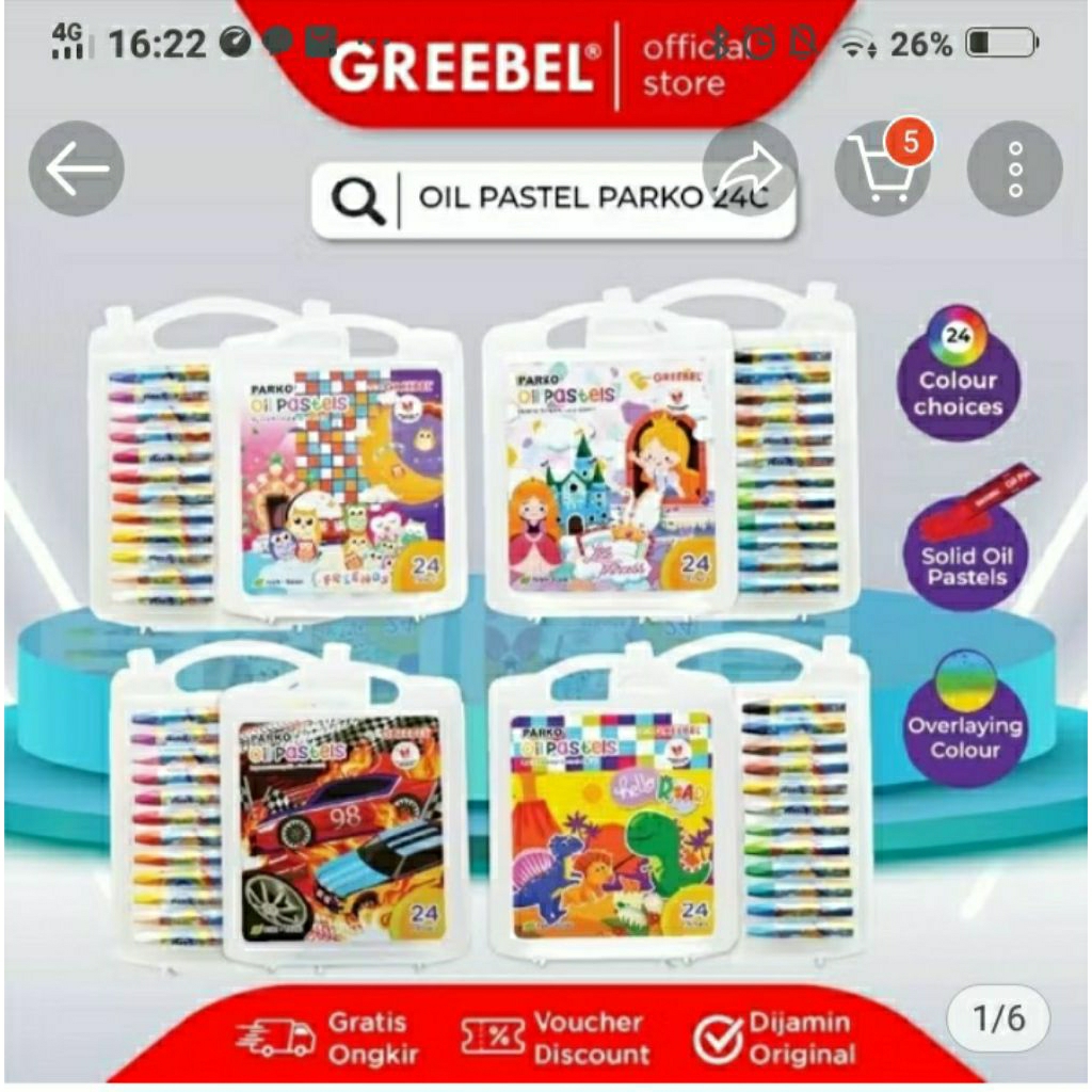 

Grabel Crayon Parko oil Pastel 24 warna /Crayon parko grabel