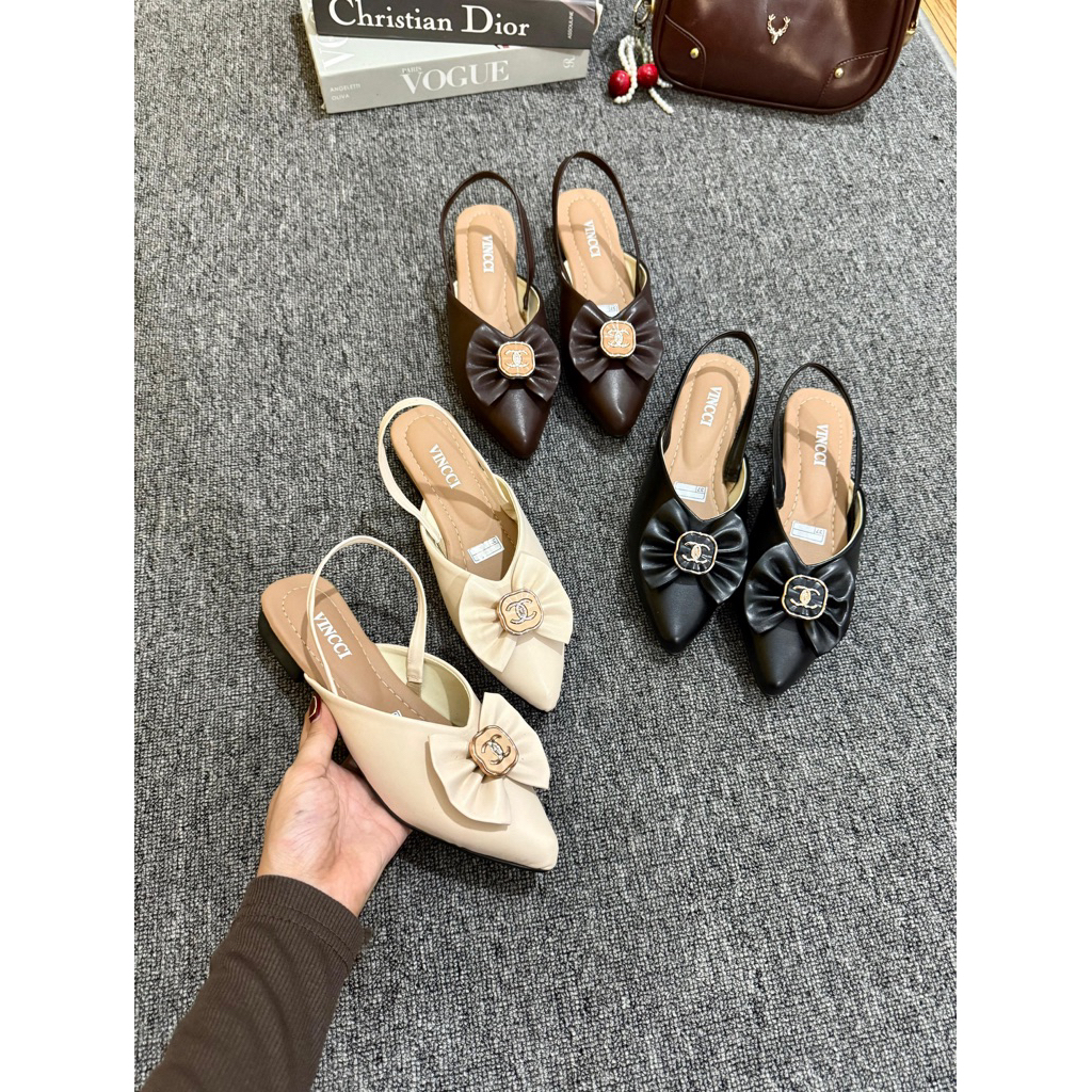 pansus vinnci tali belakang/sendal wanita