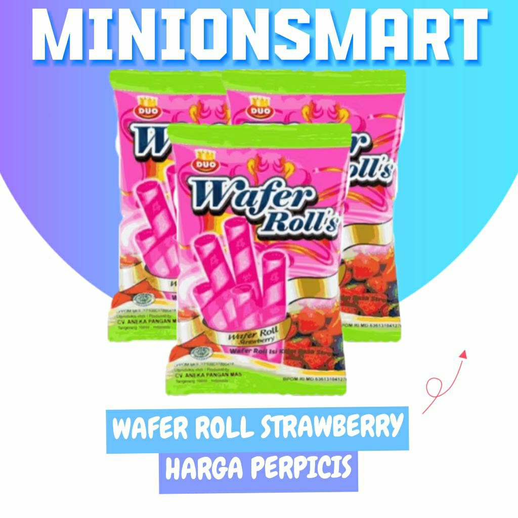 

wafer rolls, strawberry, vanilla, pandan, bluberry