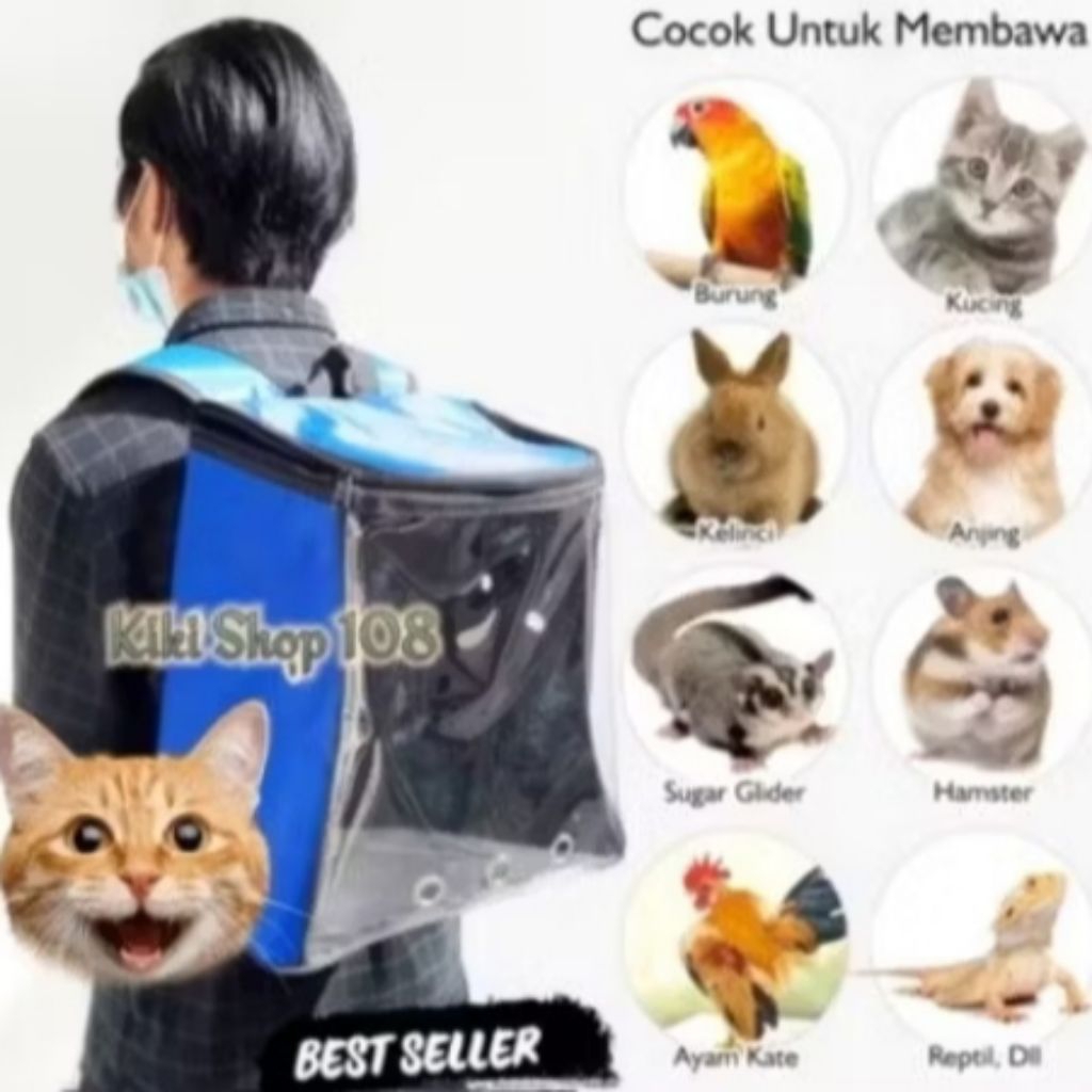 Tas Kucing/ Tas Ransel Hewan Kucing Burung Tupai