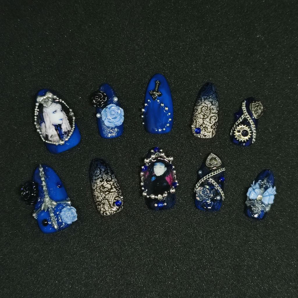 Press on nails Mana Sama vkei band Malice Mizer fake nails